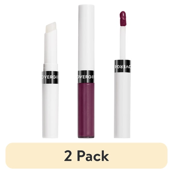 (2 pack) Covergirl Outlast All-Day Lip Color Liquid Lipstick and Moisturizing Topcoat, Longwear, Muted Berry