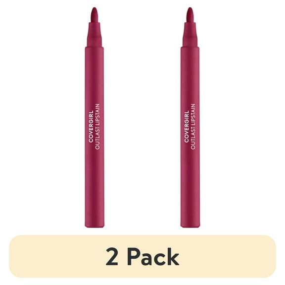 (2 pack) COVERGIRL Outlast Lipstain, 05 All -Star, Pink, 0.05 fl oz