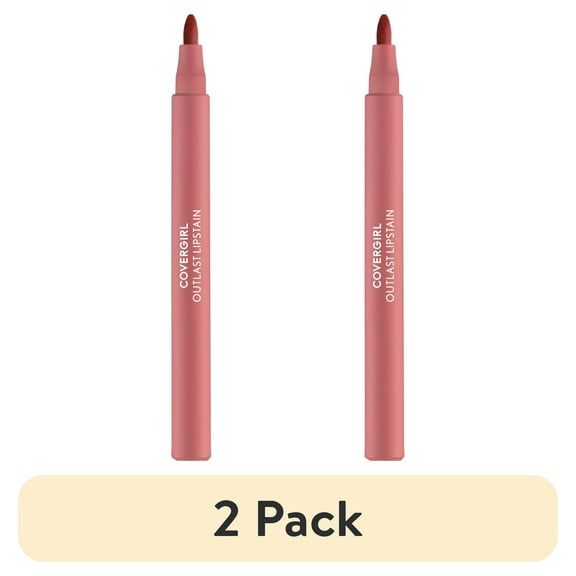 (2 pack) COVERGIRL Outlast Lipstain, 10 Sugey Girl, Pink, 0.05 fl oz