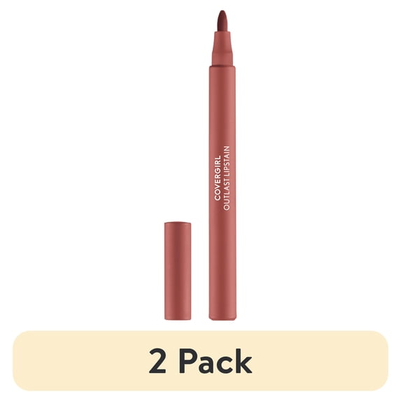 (2 pack) COVERGIRL Outlast Lipstain, 65 Natural Blush, Pink, 0.05 fl oz