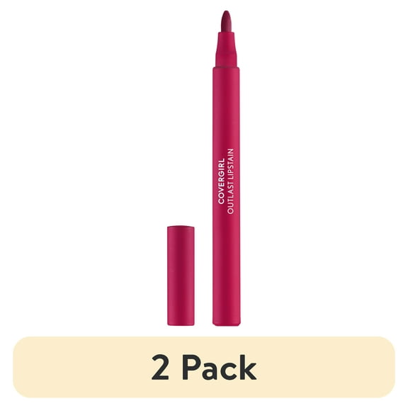 (2 pack) COVERGIRL Outlast Lipstain, 70 Crimson Glory, Pink, 0.05 fl oz