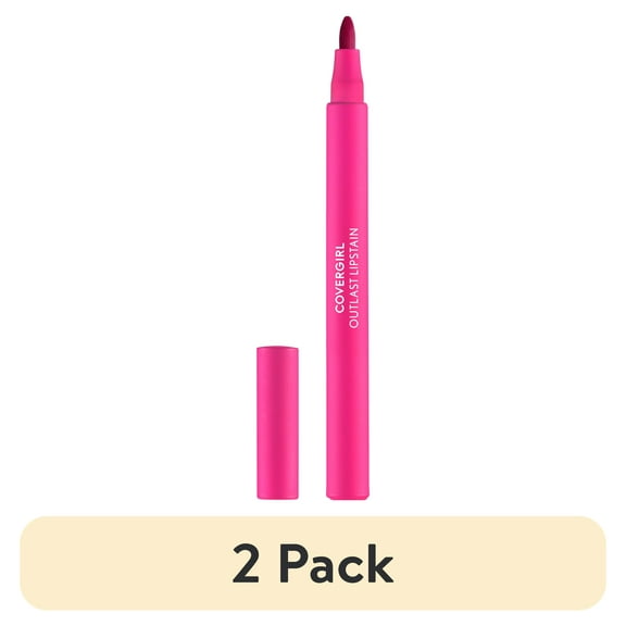 (2 pack) COVERGIRL Outlast Lipstain, Epic 15, Pink, 0.05 fl oz