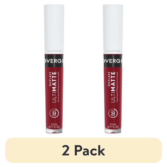 (2 pack) Covergirl Outlast UltiMatte One Step Liquid Lip Color, Wine O Clock