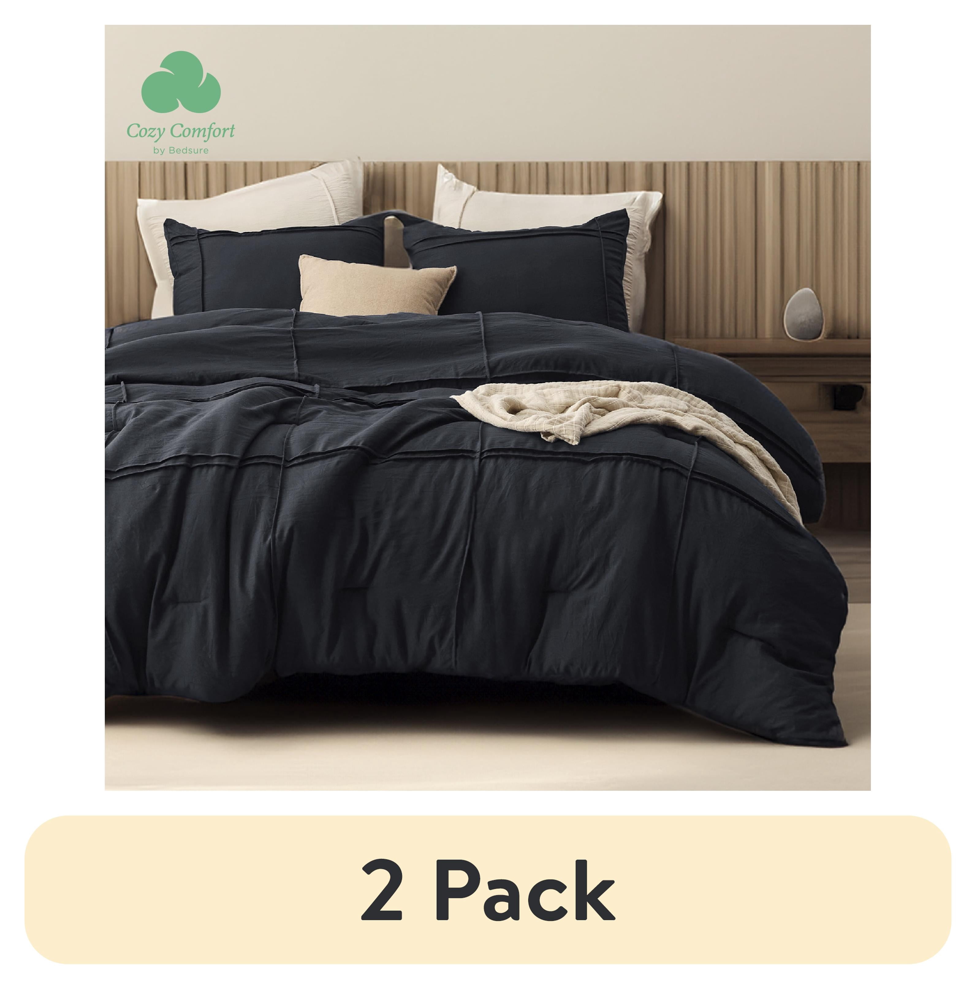 (2 pack) Cozy Comfort Queen Comforter Set with Sheet - 4 Pieces Soft ...