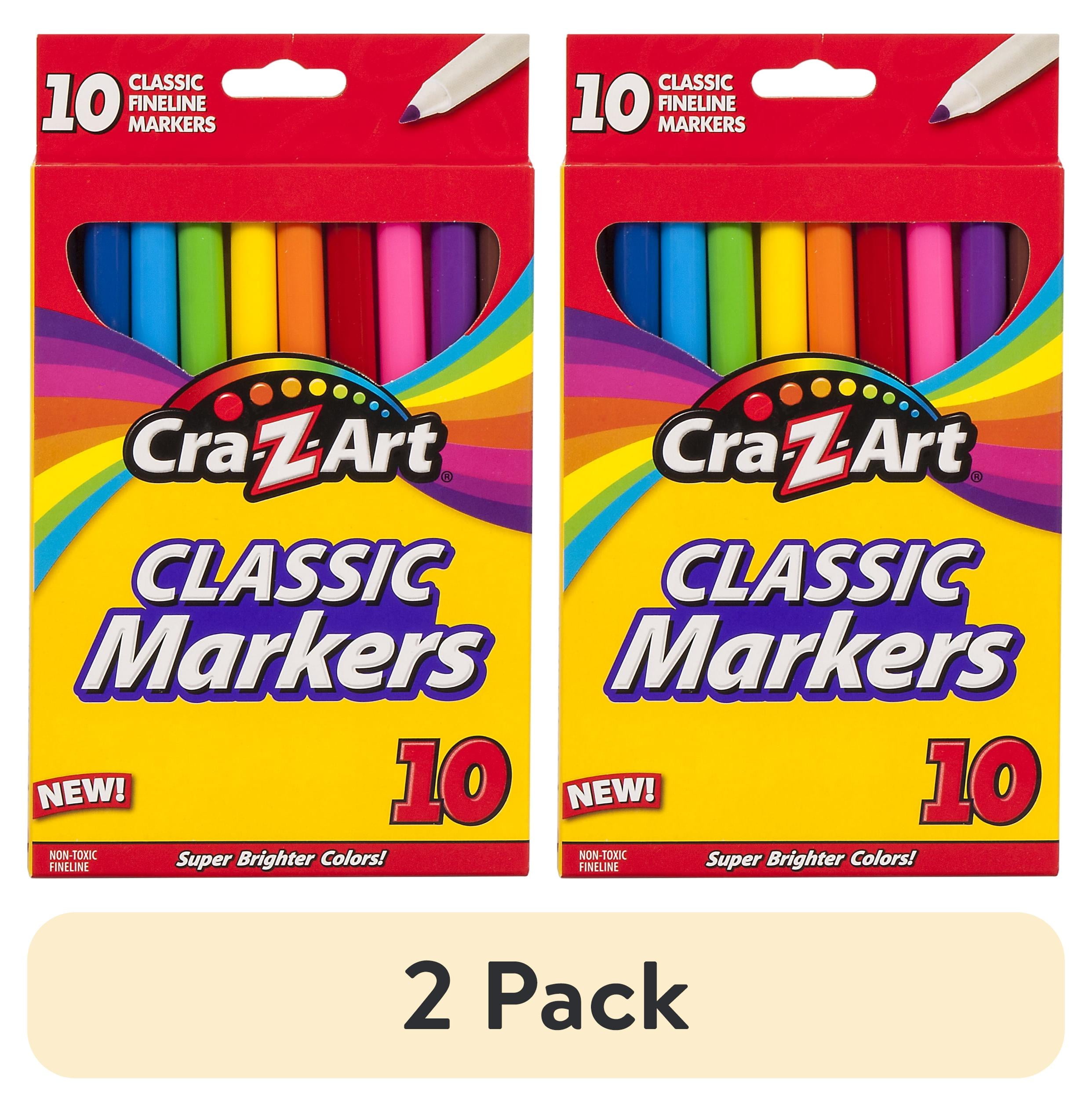 2 pack) Cra-Z-Art Classic Fineline Art Markers - 10 Count