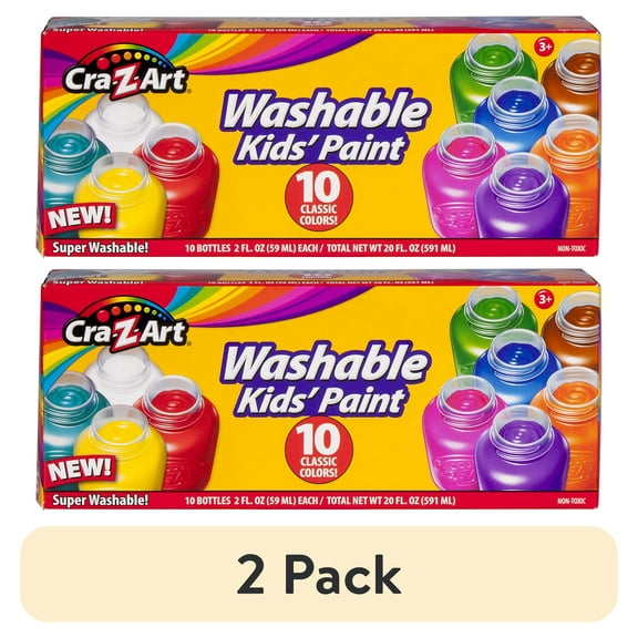 (2 pack) Cra-Z-Art Poster Paint Pots - 10 Count, 2oz