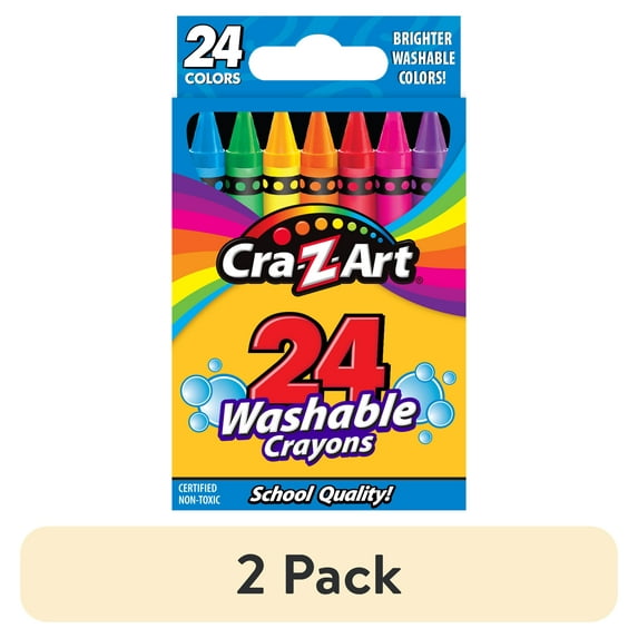 (2 pack) Cra-Z-Art Washable Crayons, 24 Count