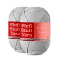 thumbnail image 1 of (2 pack) Craftbud Cotton Yarn For Crocheting And Knitting, (250 Yards) Worsted Medium #4 Crochet Yarn For Beginners, Light Grey, 1 of 2