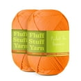 thumbnail image 1 of (2 pack) Craftbud Cotton Yarn For Crocheting And Knitting, (250 Yards) Worsted Medium #4 Crochet Yarn For Beginners, Pumpkin, 1 of 2
