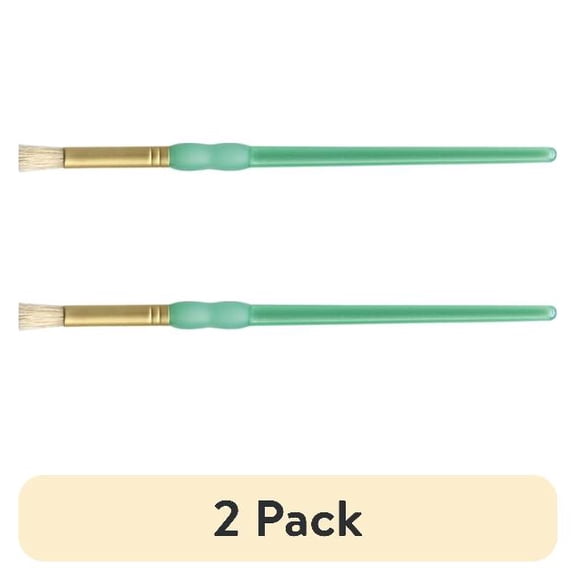 (2 pack) Crafter's Choice White Bristle Standard Stencil Brush-1/4" Width