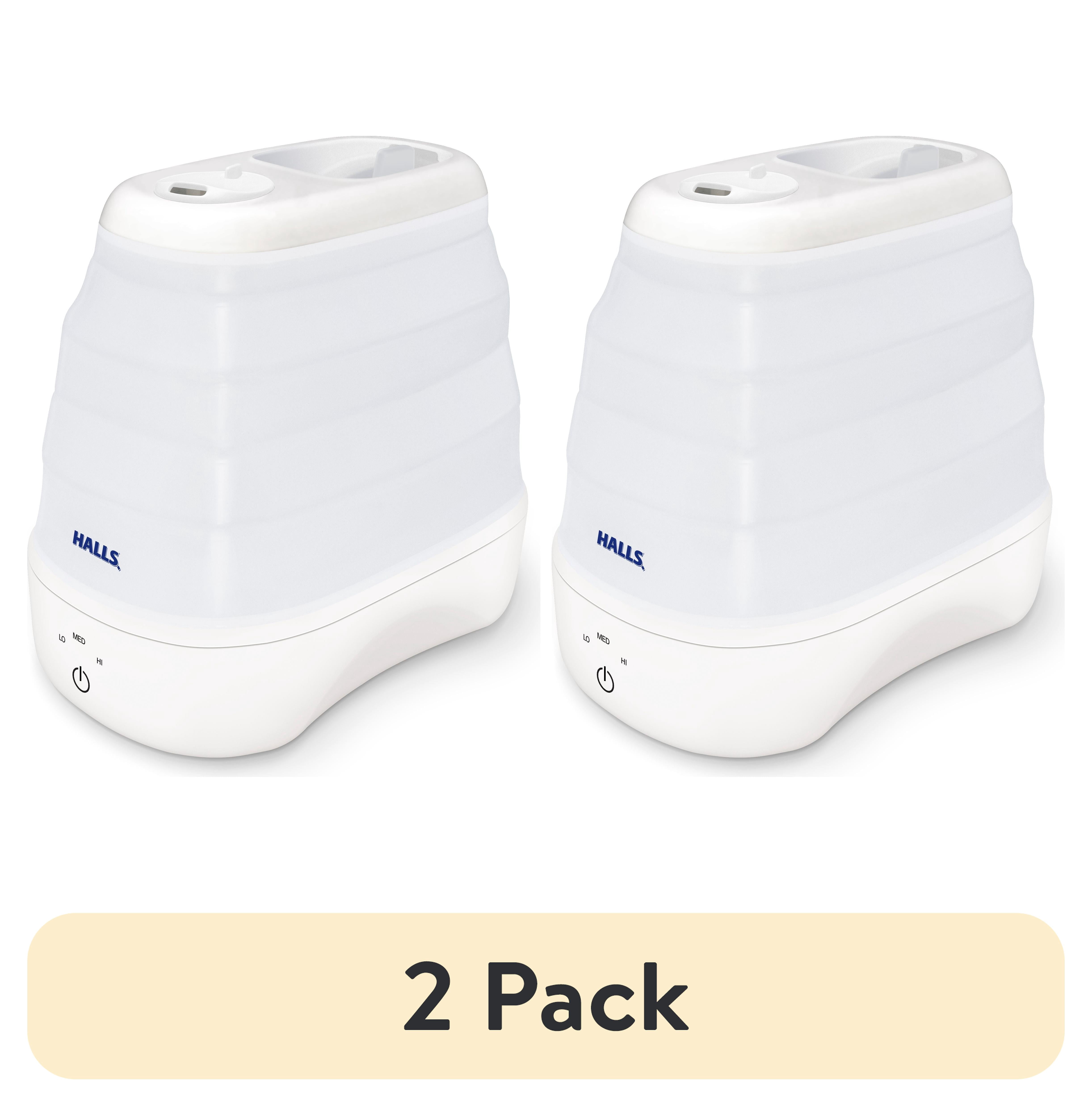 (2 pack) Crane x HALLS® Collapsible Cool Mist Humidifier, 3.5L/1 Gallon, White