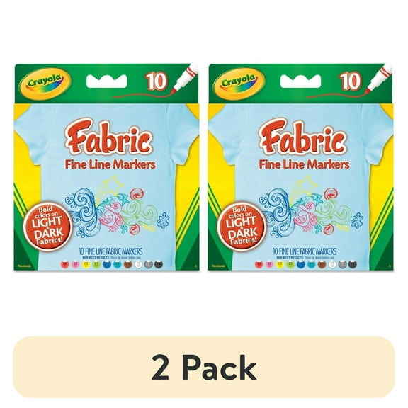 Crayola 10 count Fine Line Fabric Markers