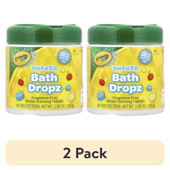 (2 pack) Crayola Bath Dropz Color, 60 Tablets, 3.59 OZ