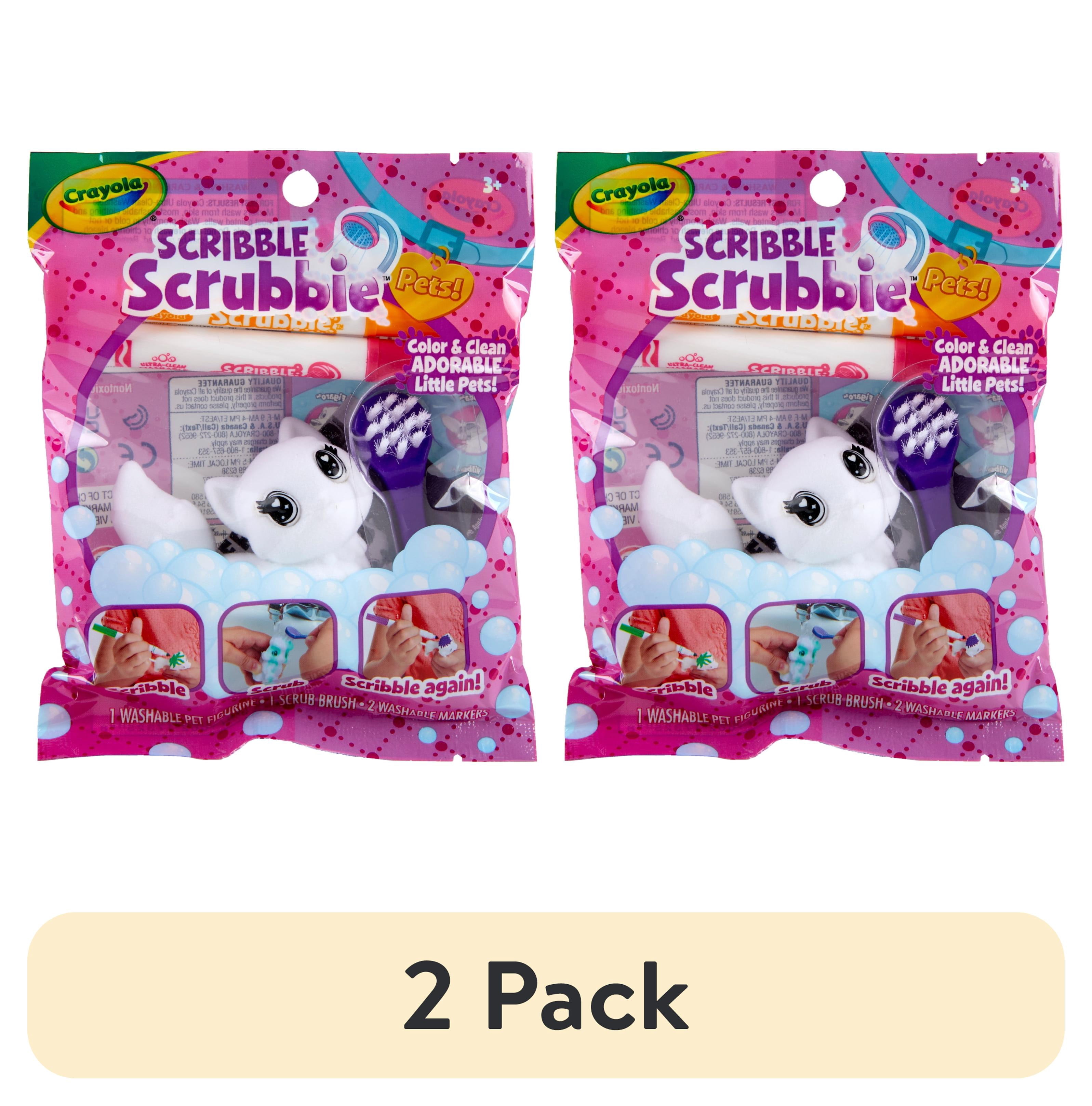(2 pack) Crayola Scribble Scrubbie Pets, 1 Ct Mystery Toy with Washable Markers, Arts and Crafts, Creative Gifts for Kids, Ages 3+