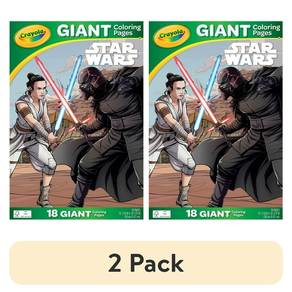 (2 pack) Crayola Star Wars Giant Coloring Pages, 18 Pages, Gifts for Boys & Girls
