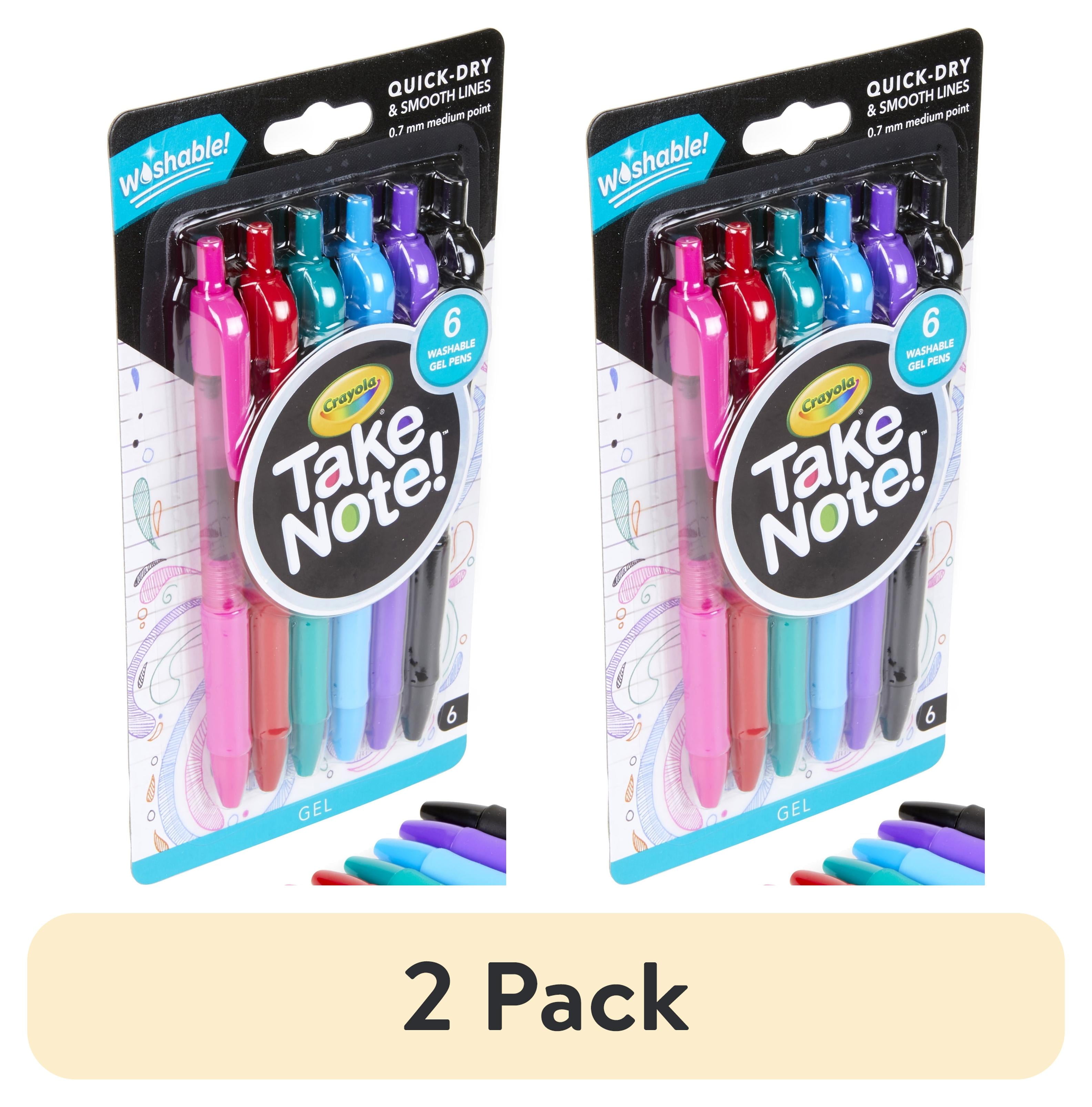 pack) Crayola Take Note! Washable Gel Pens 6/Pkg-