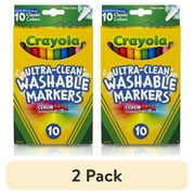 Crayola Ultra-Clean Washable Markers, Fine Line, 10 Ct, School Supplies for Kids and Teachers, Classroom Must Have, Gifts