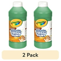 (2 pack) Washable Fingerpaint, 16 Oz Bottle, Green