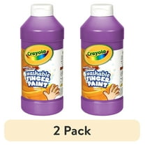 (2 pack) Crayola Purple Washable Fingerpaint For Kids, 16 Oz.