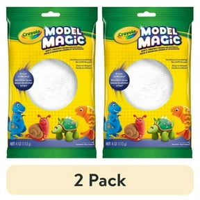 (2 pack) Crayola Model Magic Modeling Dough, 4 Oz White, Arts and Craft Supplies, Sensory Play, School Supplies, Gifts for Kids, Ages 3+