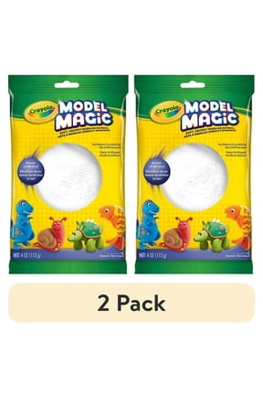 (2 pack) Crayola Model Magic Modeling Dough, 4 Oz White, Arts and Craft Supplies, Sensory Play, School Supplies, Gifts for Kids, Ages 3+