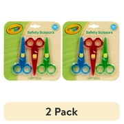 (2 pack) Crayola Young Kids Safety Scissors, Preschool Supplies, Toddler Scissors, School Supplies, 3 Ct