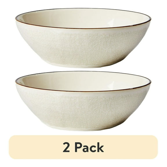 (2 pack) Cream Murphy Stoneware Dinner Bowl Off-White