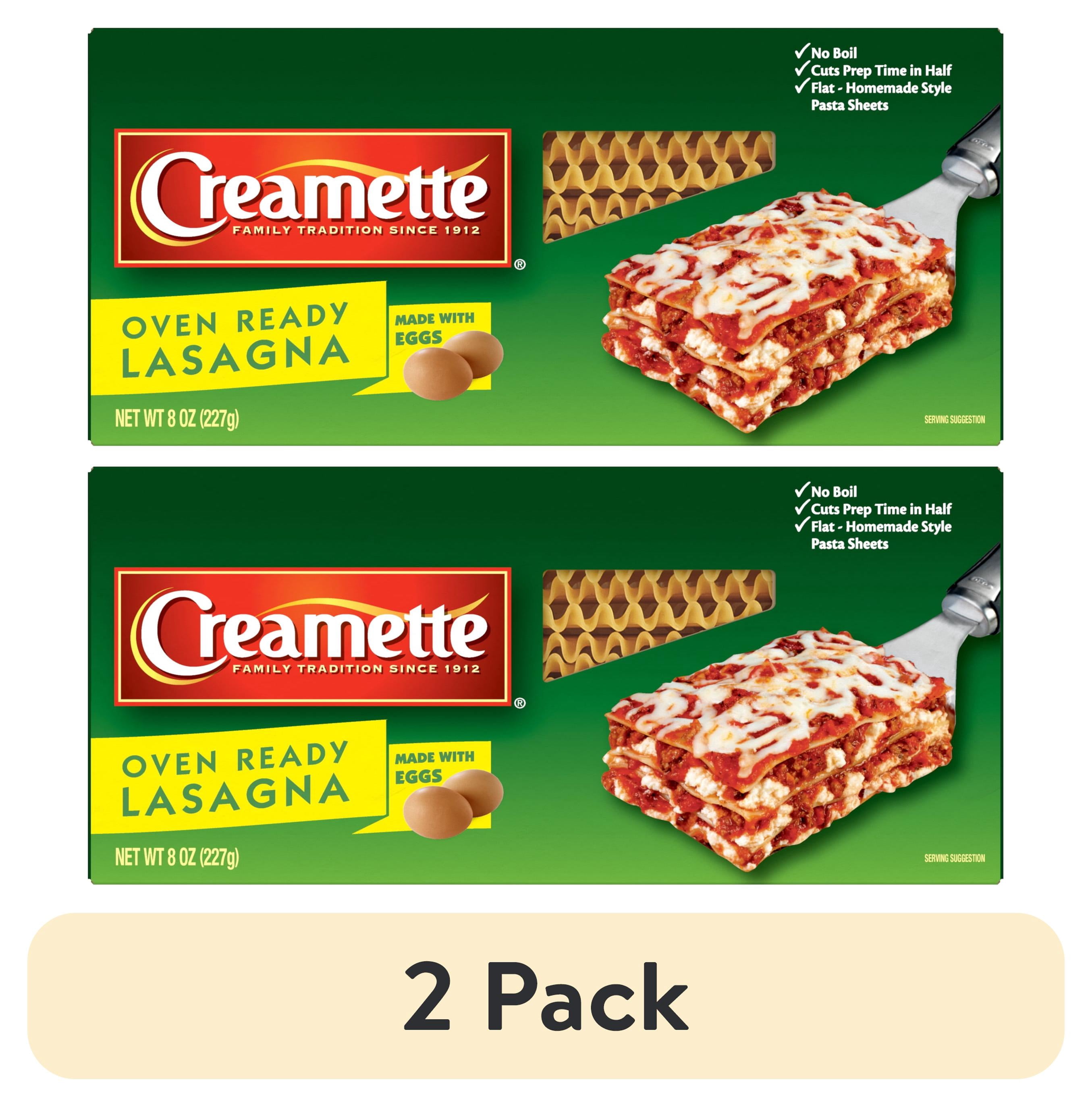 (2 pack) Creamette 8 oz Oven Ready Lasagna Pasta