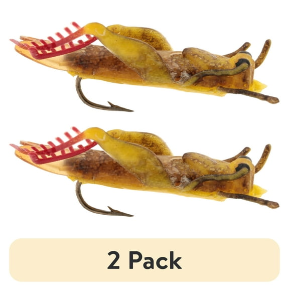 (2 pack) Creme 1" Trout Bugs Grasshopper Fishing Lure, Green