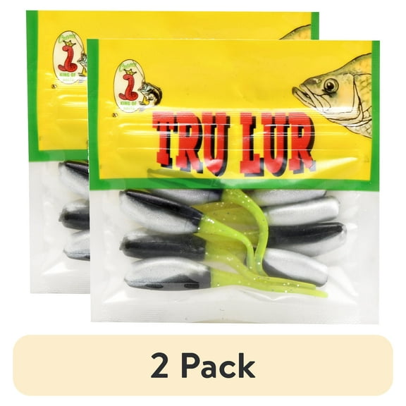 (2 pack) Creme 2" Crappie Shad Lure, Smoke Shad