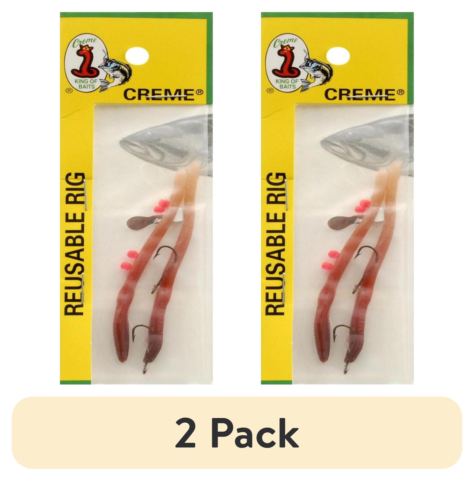 (2 pack) Creme 3.5" Trout Midjit Crawler Rig Lure, Live color
