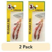 (2 pack) Creme 3.5" Trout Midjit Crawler Rig Lure, Live color