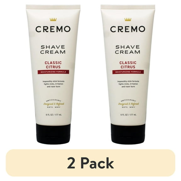 (2 pack) Cremo Original Concentrated Shave Cream, Classic, 6 oz