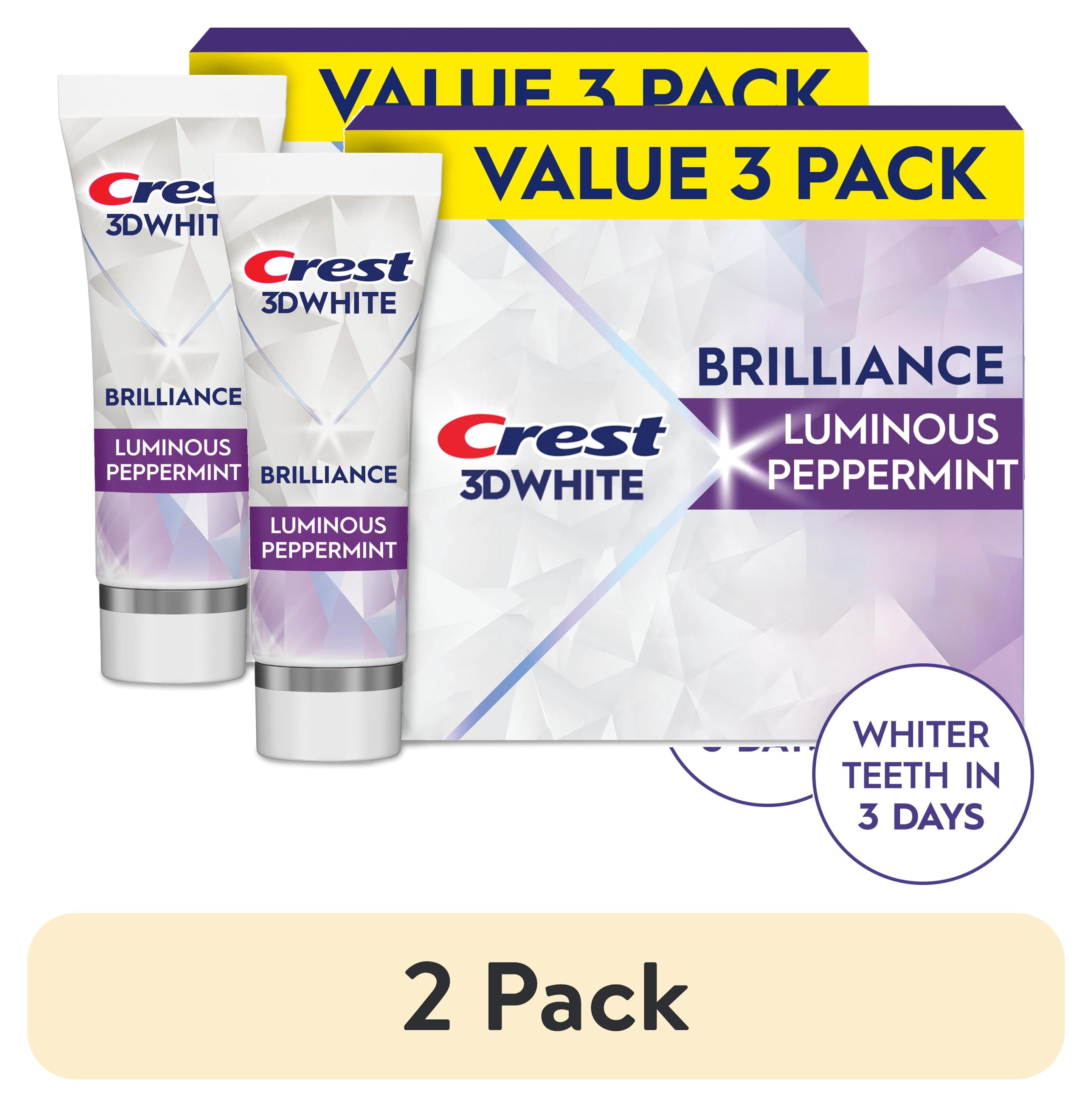 6 pack) Crest 3D White Brilliance Vibrant Peppermint Teeth