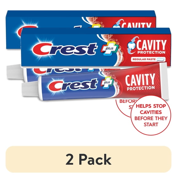 (2 pack) Crest Cavity Protection Toothpaste, Regular Paste, 5.7 oz