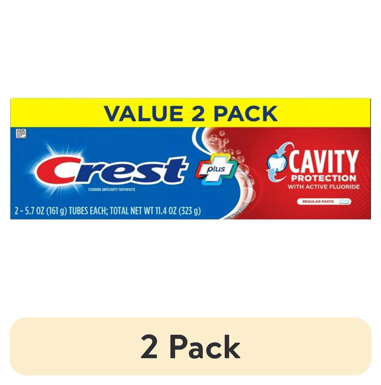 (2 pack) Crest Fluoride Anticavity Toothpaste Cavity Protection Regular Paste Pack of 2