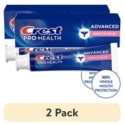 (2 pack) Crest Toothpaste, Pro-Health Advanced Sensitivity Relief Toothpaste (5.1oz)