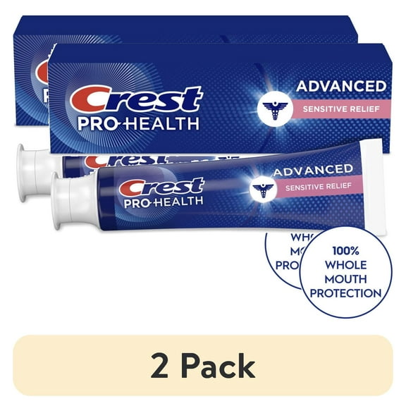 (2 pack) Crest Toothpaste, Pro-Health Advanced Sensitivity Relief Toothpaste (5.1oz)