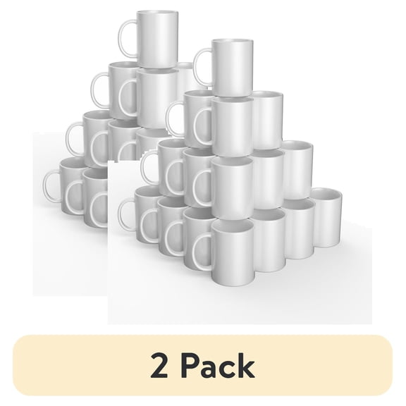 (2 pack) Cricut Blank Ceramic Mug, White - 15 oz/425 ml (36 ct)