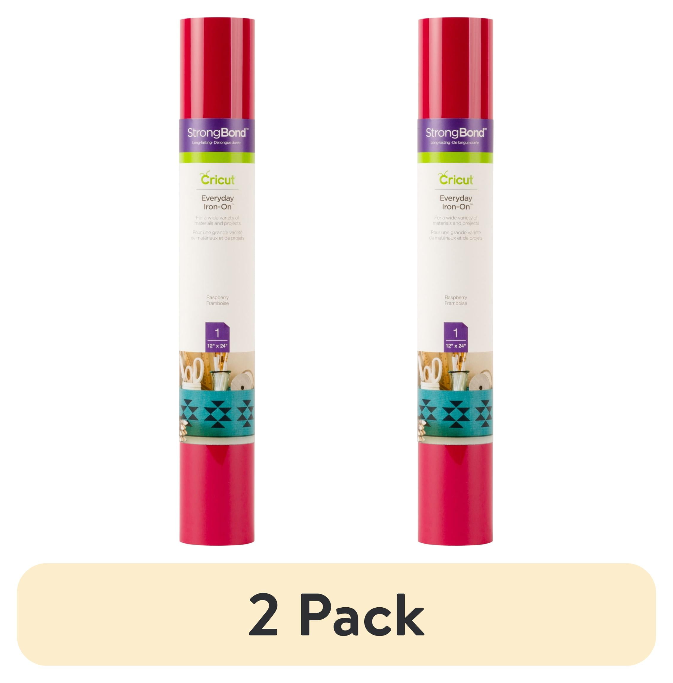 (2 pack) Cricut Iron-On (2 ft), Raspberry, 12 x24, Roll