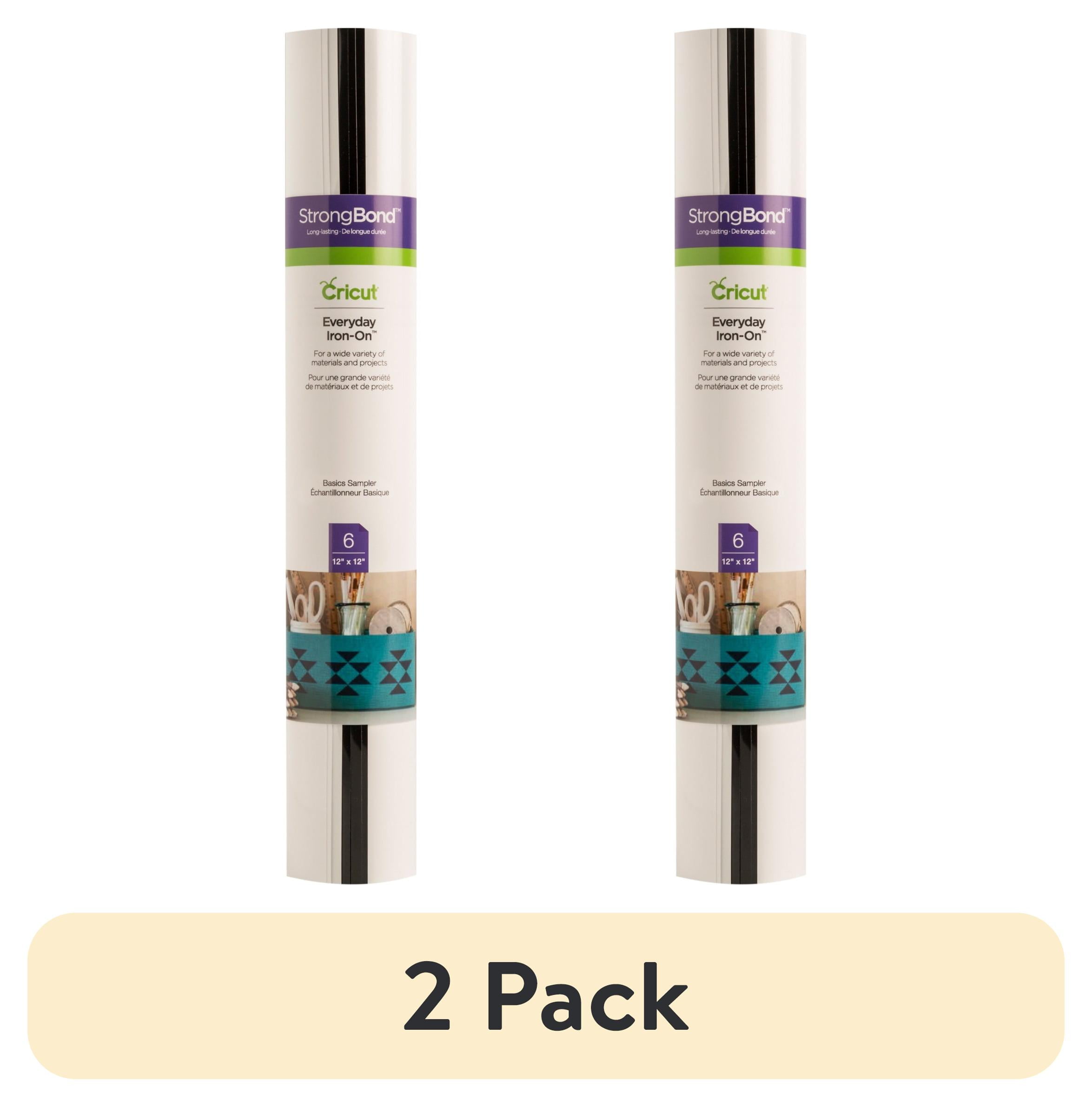 (2 pack) Cricut Everyday Iron-On Vinyl Sampler, Basics, 12" x 12"