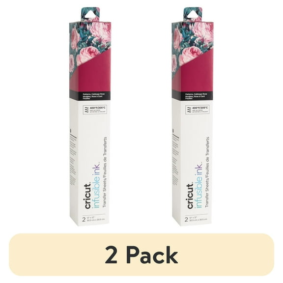 (2 pack) Cricut® Infusible Ink™ Sheets (2), Cabbage Rose, 12" x 12"