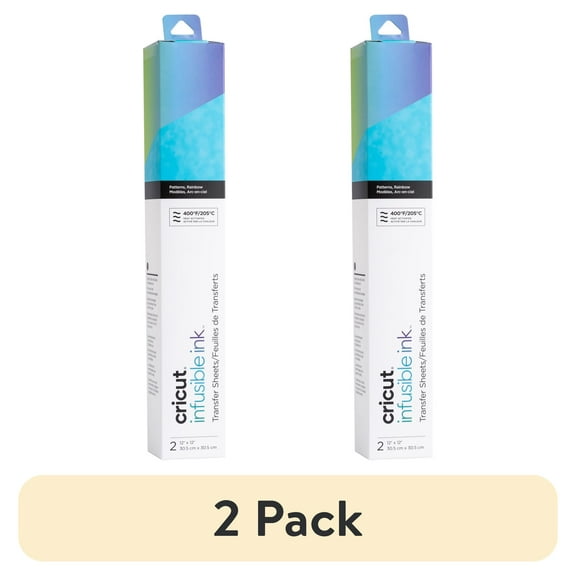 (2 pack) Cricut® Infusible Ink™ Sheets Pattern 12x12(2), Rainbow