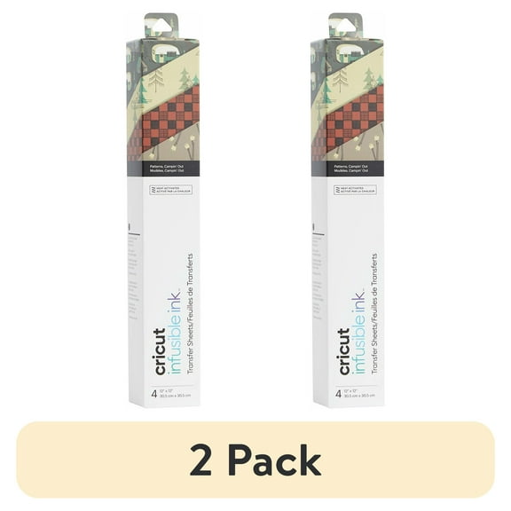 (2 pack) Cricut® Infusible Ink™ Sheets Pattern (4), Campin' Out, 12" x 12"