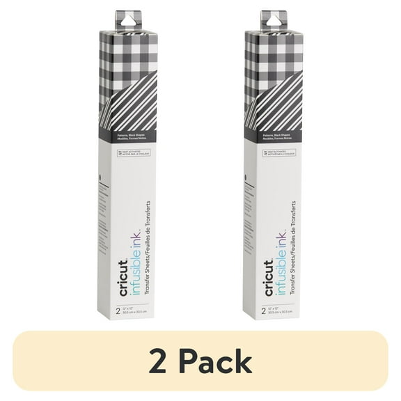 (2 pack) Cricut® Infusible Ink Sheets Pattern (4 count), Black Shapes, 12" x 12"