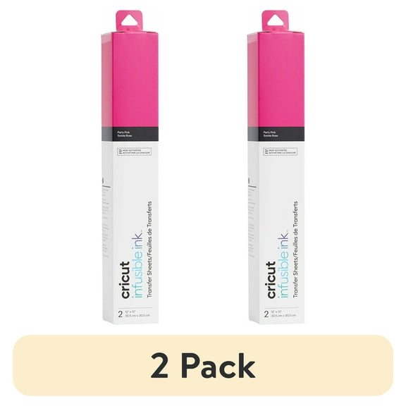 (2 pack) Cricut® Infusible Ink Sheets Solid (2), Party Pink, 12" x 12"