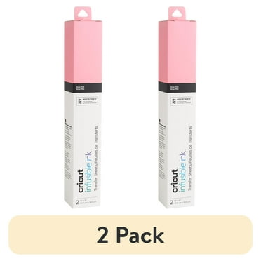 (2 pack) Cricut® Infusible Ink™ Sheets Solid (2), Rose Pink, 12" x 12"