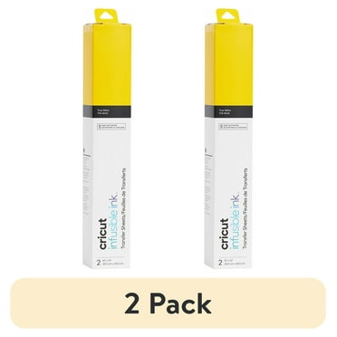 (2 pack) Cricut® Infusible Ink™ Sheets Solid (2), True Yellow, 12" x 12"
