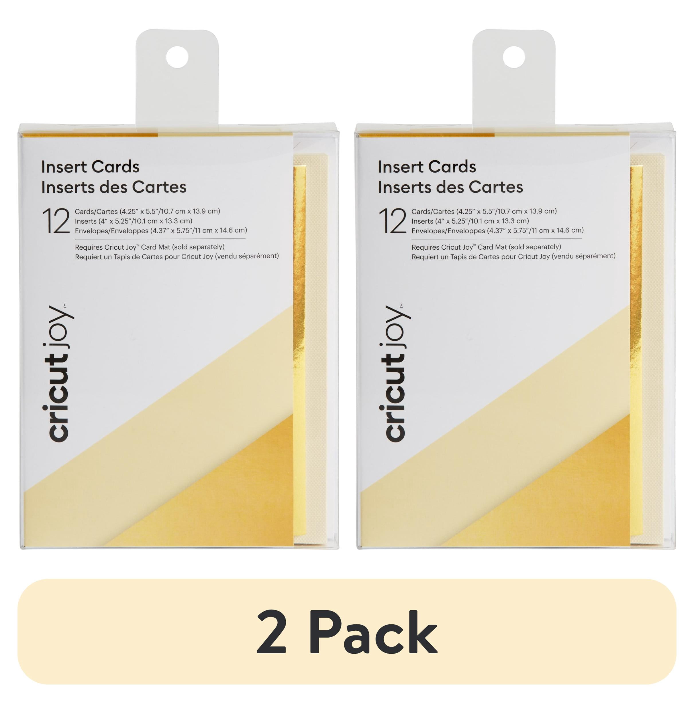 (2 pack) Cricut Insert Cards, Cream/Gold Metallic - R20 (12 ct), 4.25" x 5.5"