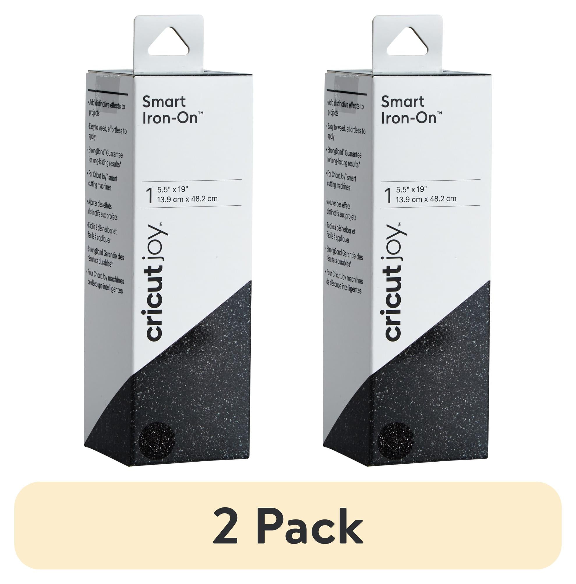 (2 pack) Cricut Joy™ Smart Iron-On™ Vinyl Glitter, Black, 5.5" x 19"